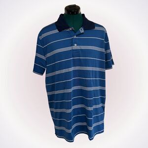 Brooks Brothers Blue Striped Polo | Sz L
